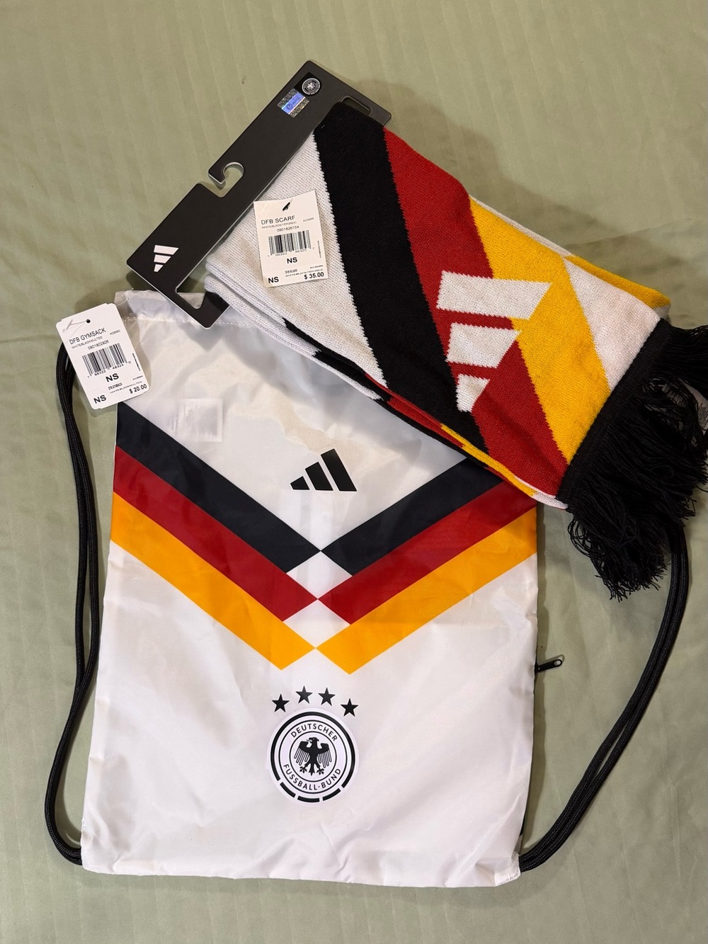 FIFA World Cup scarf and bag adidas Germany Fan Kit - White, Black, Red, Yellow - Picture 2 of 6